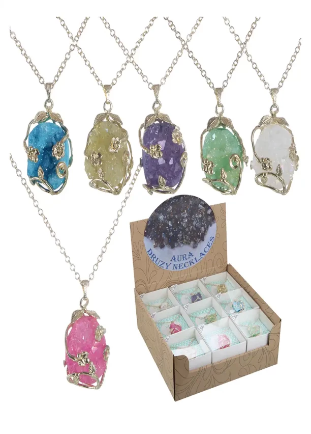 Aura Druzy Necklaces